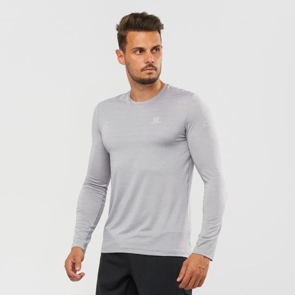 Pánské Topy Salomon XA L/S Šedé | ECV-401783