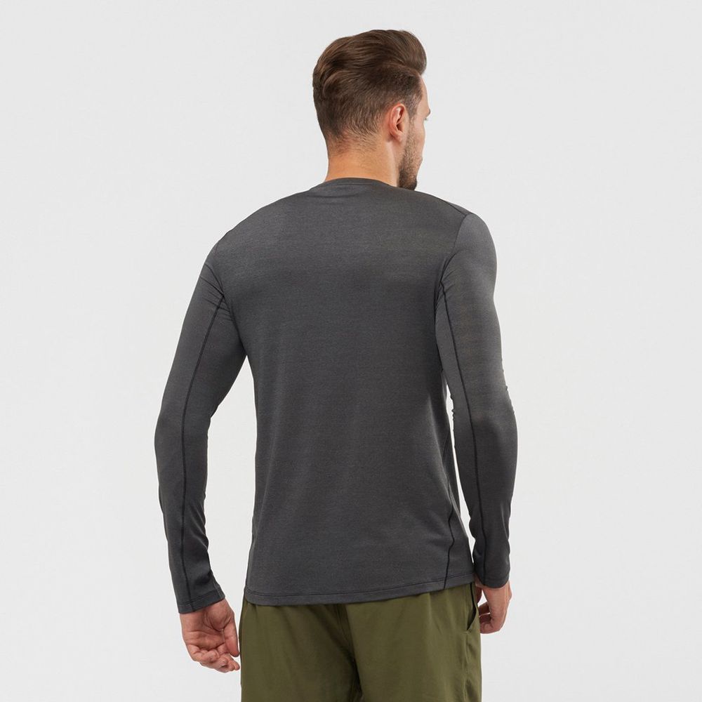 Pánské Topy Salomon XA L/S Šedé | ECV-401783