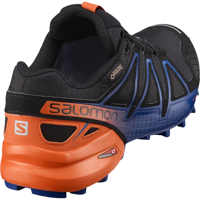 Pánské Trailové Běžecké Boty Salomon SPEEDCROSS 4 GTX LTD Černé Tmavě Blankyt Oranžové | LFJ-972485