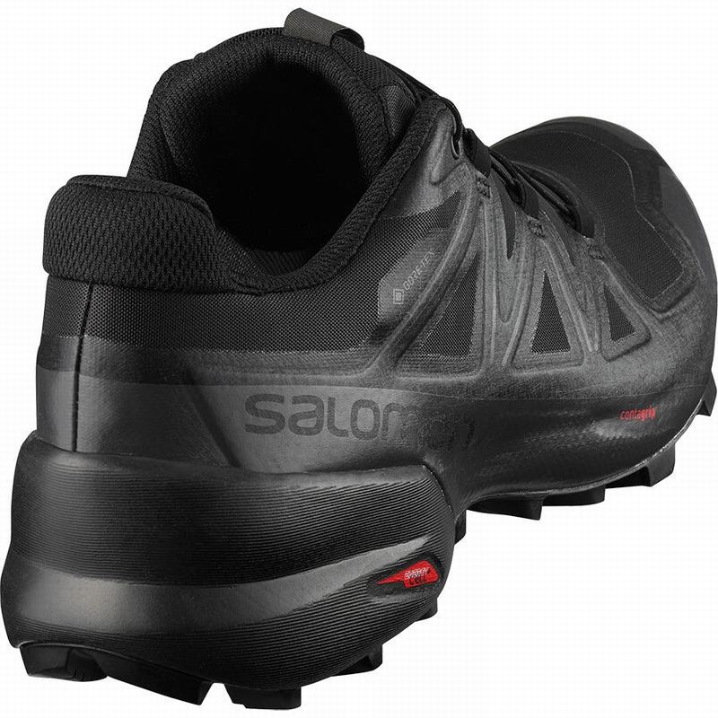 Pánské Trailové Běžecké Boty Salomon SPEEDCROSS 5 GORE-TEX Černé | TEF-287451