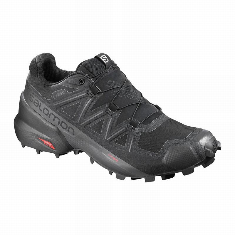 Pánské Trailové Běžecké Boty Salomon SPEEDCROSS 5 GORE-TEX Černé | TEF-287451