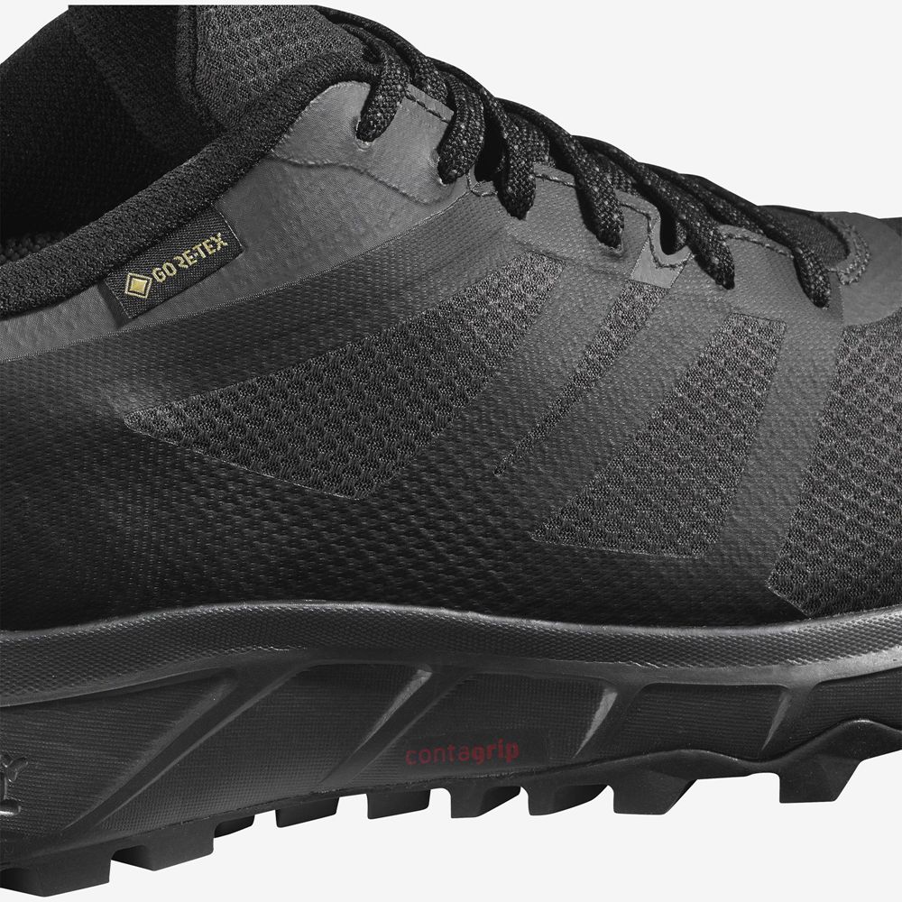 Pánské Trailové Běžecké Boty Salomon TRAILSTER 2 GORE-TEX Černé | ZJP-842697