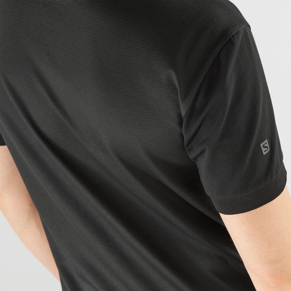 Pánské Tričko Salomon OUTLIFE TECH POLO M Krátké Sleeve Černé | MVI-735208