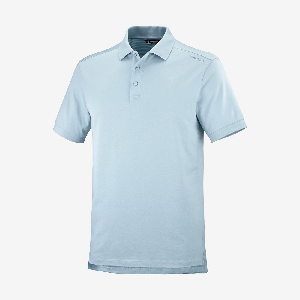 Pánské Tričko Salomon OUTLIFE TECH POLO M Krátké Sleeve Blankyt | XVJ-285749