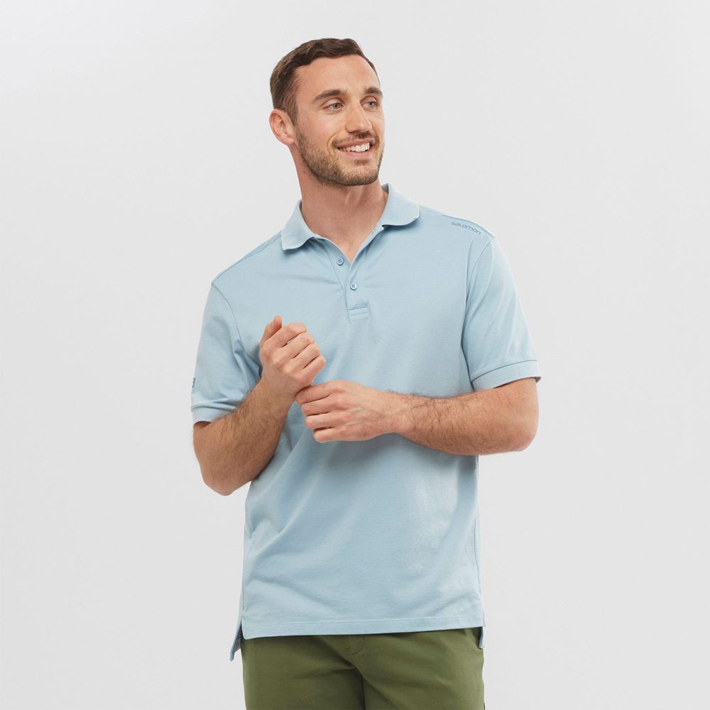 Pánské Tričko Salomon OUTLIFE TECH POLO M Krátké Sleeve Blankyt | XVJ-285749