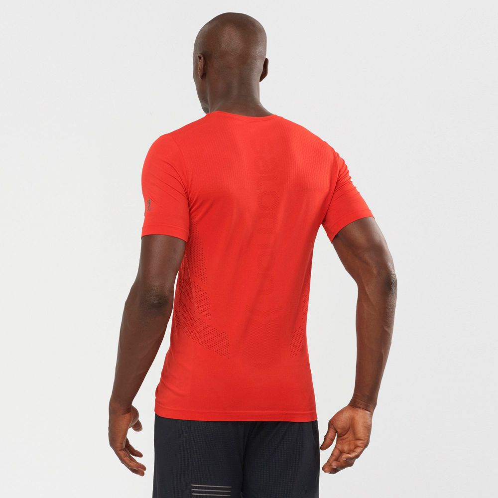 Pánské Tričko Salomon SENSE SEAMLESS M Krátké Sleeve Oranžové | SOH-436859