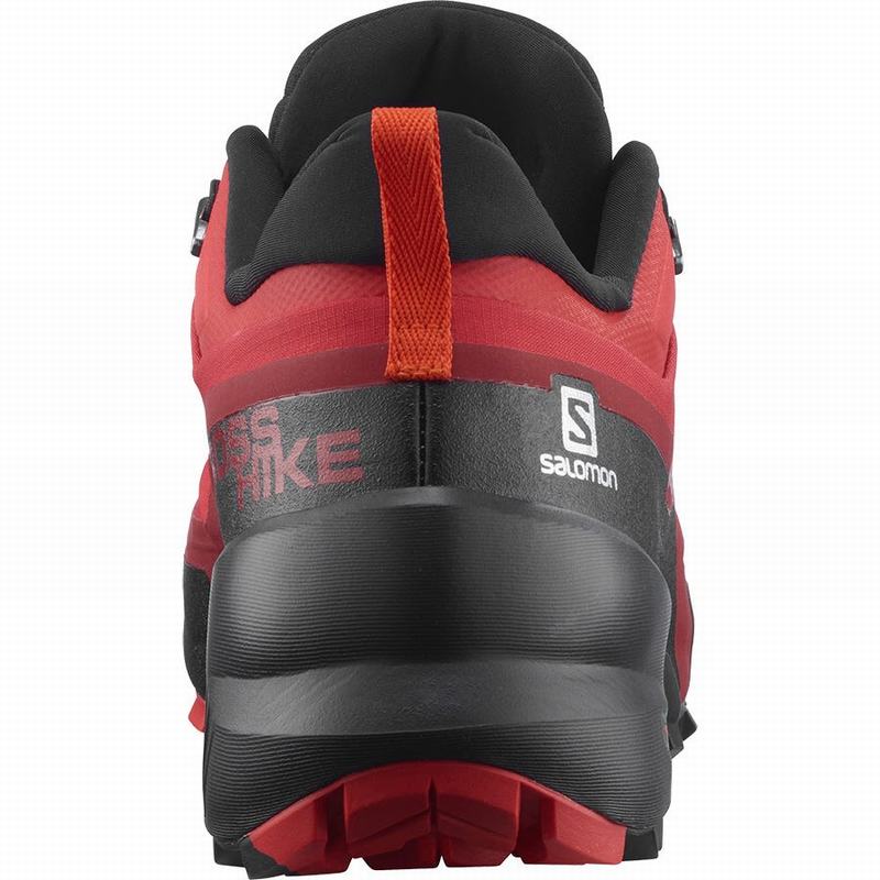 Pánské Turistické Boty Salomon CROSS HIKE GORE-TEX Černé Červené Oranžové | TWR-681734