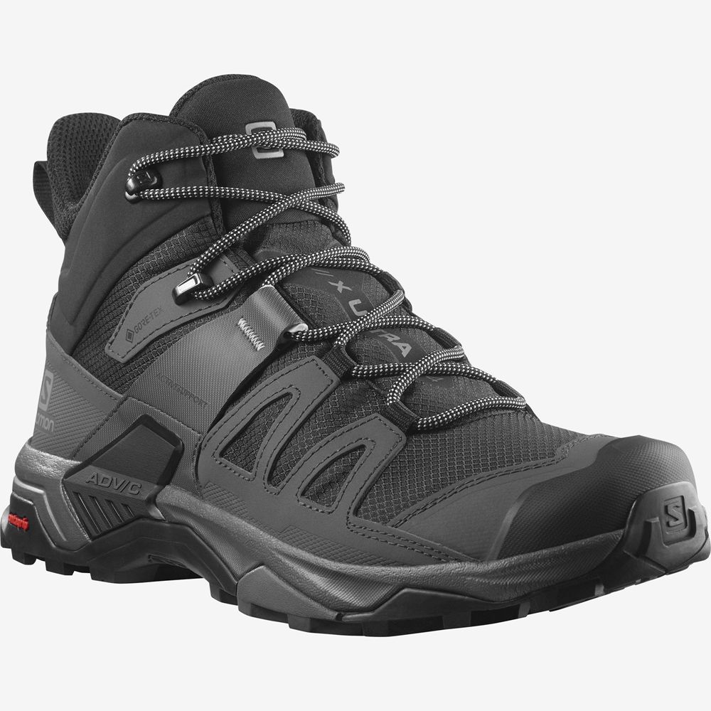 Pánské Turistické Boty Salomon X ULTRA 4 MID GORE-TEX Černé | KJX-951237