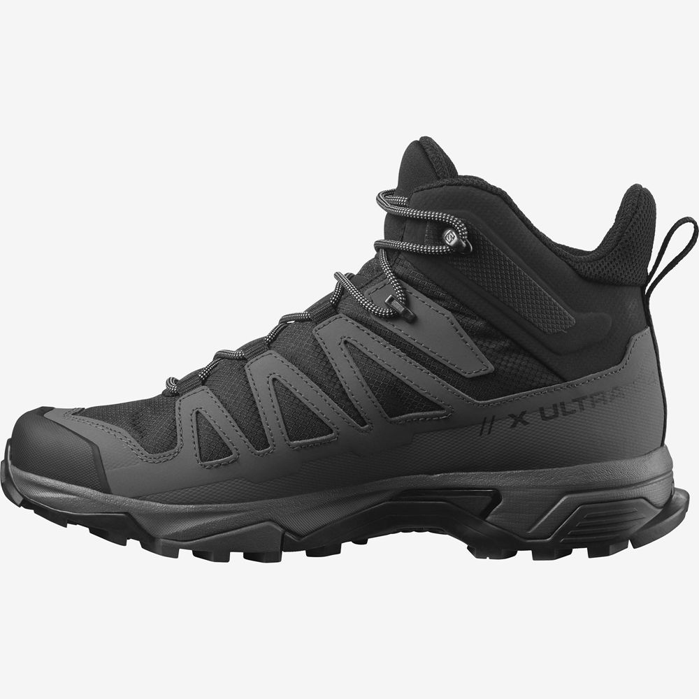 Pánské Turistické Boty Salomon X ULTRA 4 MID WIDE GORE-TEX Černé | WZO-206359