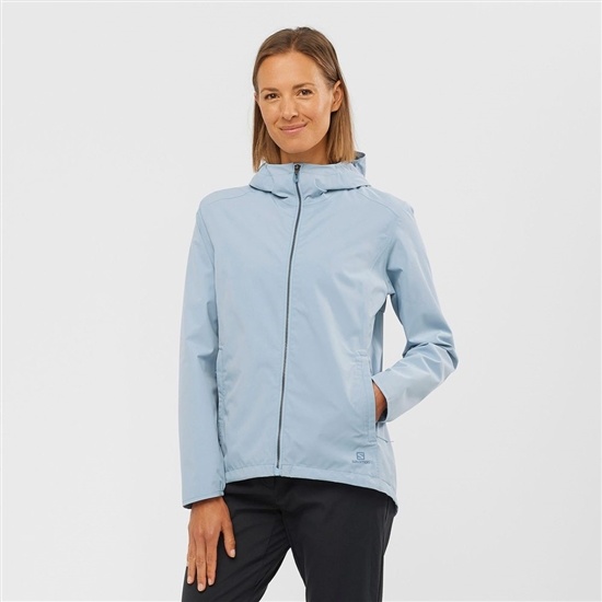 Dámské Bundy Salomon ESSENTIAL WATERPROOF 2L Blankyt | 5298BYHFP