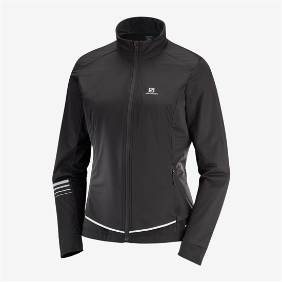 Dámské Bundy Salomon LIGHTNING LIGHTSHELL JKT W Nepromokavé Černé | 2108YCSHJ