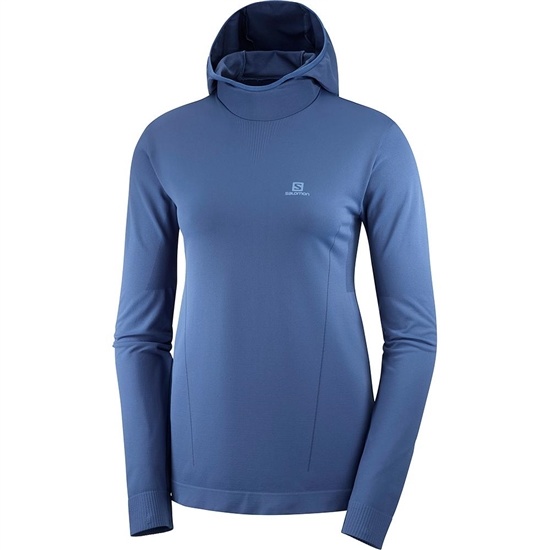 Dámské Mezivrstvy Salomon AGILE MID HOODIE W SEAMLESS Tmavě | AVN-924103