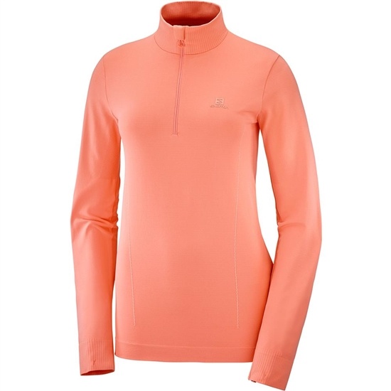 Dámské Mezivrstvy Salomon COMET SEAMLESS HALF ZIP W Koralove | JWG-804165