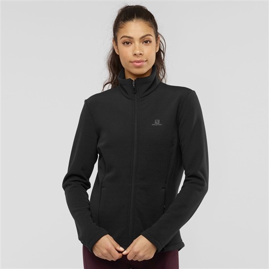 Dámské Mezivrstvy Salomon RADIANT FULL ZIP W Full Zip Střední Vrstva Jacket Černé | VPW-892410