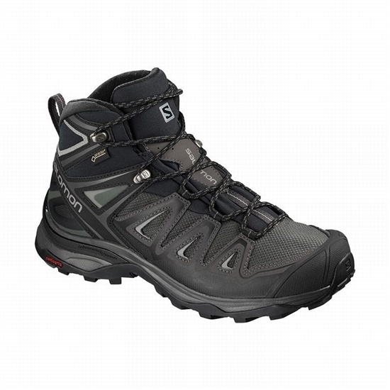 Dámské Turistické Boty Salomon X ULTRA 3 MID GORE-TEX Černé | GMO-681720