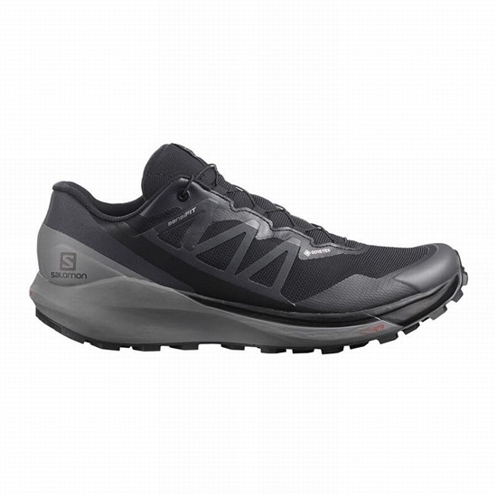 Pánské Běžecké Boty Salomon SENSE RIDE 4 GORE-TEX INVISIBLE FIT Černé | OKB-364780