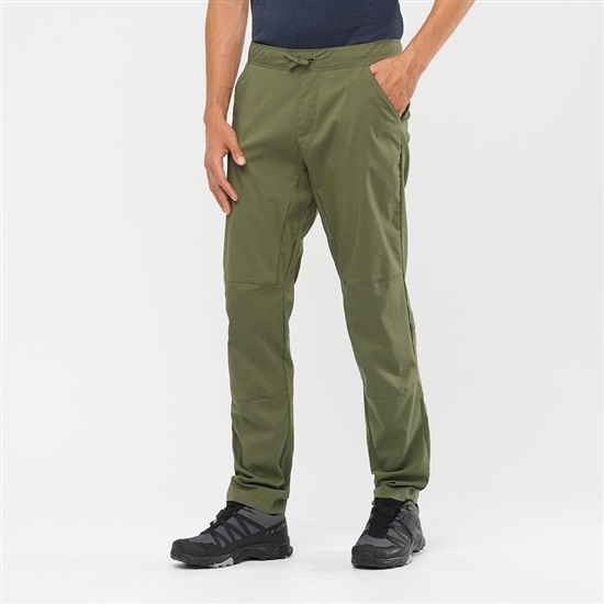 Pánské Kalhoty Salomon OUTRACK TAPERED Olivy Zelené | NBO-324506