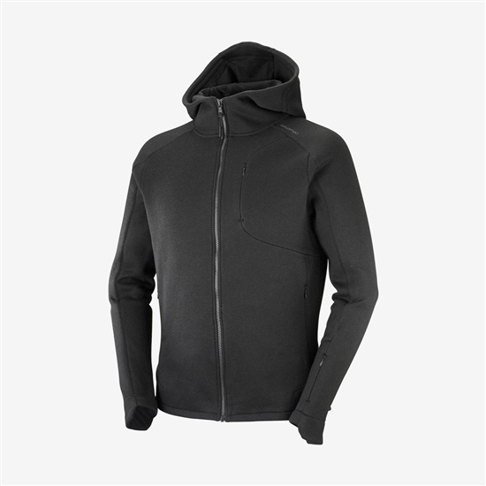 Pánské Mezivrstvy Salomon OUTLIFE TECH LS FZ MID HOODIE M Černé | VXR-608425