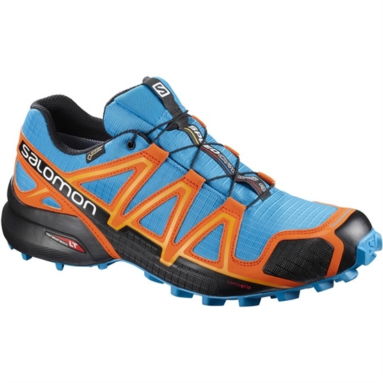 Pánské Trailové Běžecké Boty Salomon SPEEDCROSS 4 GTX Blankyt Oranžové Černé | JXT-098765