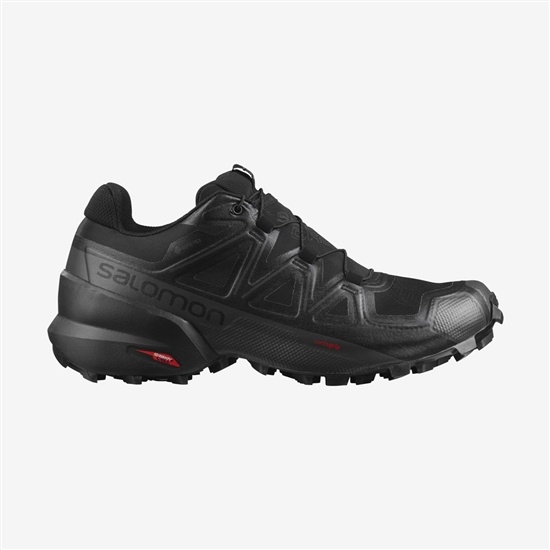 Pánské Trailové Běžecké Boty Salomon SPEEDCROSS 5 GORE-TEX Černé | SET-624391