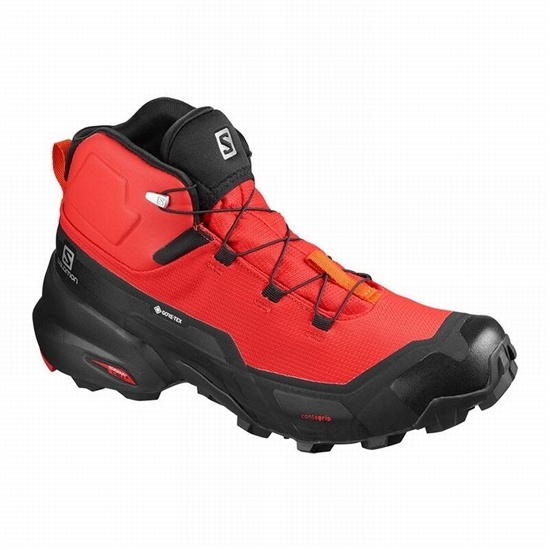 Pánské Turistické Boty Salomon CROSS HIKE MID GORE-TEX Černé Červené Oranžové | THM-896073