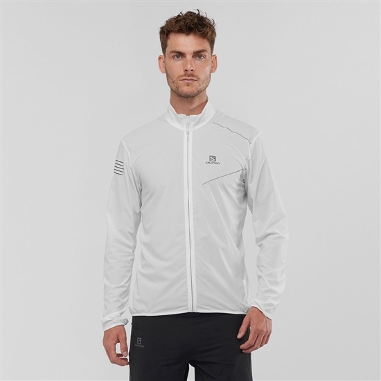 Pánské Wind Breakers Salomon SENSE M Bílé | SJX-032416